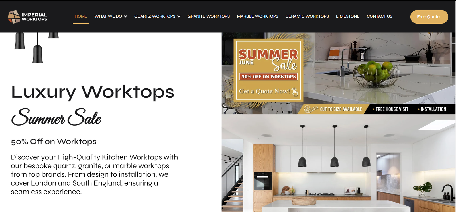 Imperial Worktops - UK Based E-commerce Website